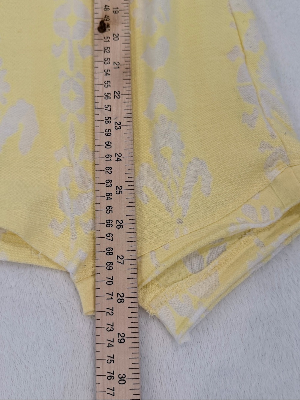 Democracy Yellow Floral Print Long Sleeve Knit Top XL Boho Casual - Picture 9 of 10